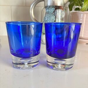 Set of 2 • Block Stockholm Cobalt Blue Double Old Fashioned Glass